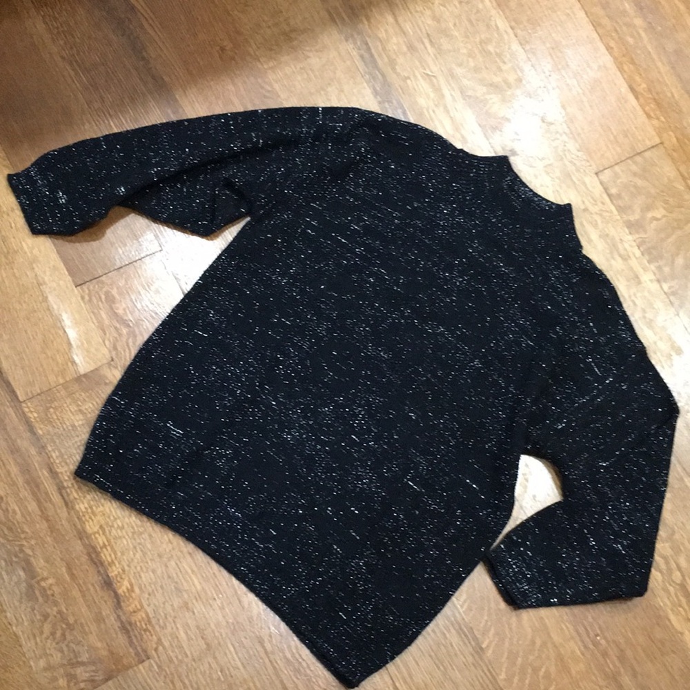 Vintage Arielle Black and Silver Sweater